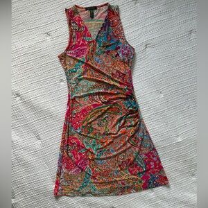Lauren Ralph Lauren medium Women Multicolored Paisley Printed Sleeveless Dress